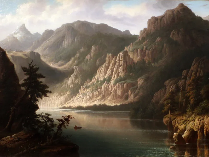 1814-Henry Vianden - Paesaggio con montagne e fiume - Museo d'arte di Milwaukee